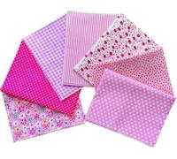 Large 7 pcs 50 * 50 cm (20"x20") Printed Cotton Fat Quarters for Quilting, Scrapbooking, Sewing, Arts & Crafts, DIY Projects, Collage