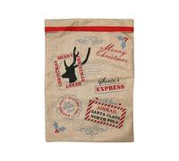 Large 70x50cm Merry Christmas Hessian Santa Sacks Burlap Gift Bags with Drawstring Choose from ‘Do Not Open’ or ‘Air Mail’ Festive Designs (Merry Christmas (Air Mail))