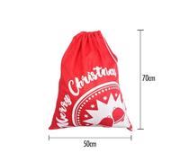Large 70x50cm Merry Christmas Santa Gift Sacks Festive Present Bags in Hessian or Felt (Choose Design) (Christmas Bells)