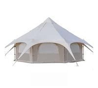 Large 8 10 Person Waterproof Canvas Bell Tent for Family Camping 4 Season with Stove Jacks for Glamping and Festivals Ideal for Outdoor Shelter and Leisure Activities Brown Learned extensively