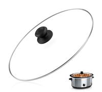 Large 8 Quart Oval Slow Cooker Lid Fits SCV800 Programmable Slow Cooker Glass Lids and Compatible with Hamilton Beach Oval Glass Lid Covered