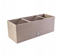 Large 80cm Rattan Garden Planter Self Watering White Mocha Black