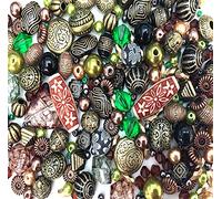 Large 80g Packs of Acrylic Jewellery Making Beads (Brown)