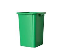 Large 80L Square Trash Can for Commercial & Home Use, Lidded Sanitary Waste Bin - Green, Easy to Clean, Perfect for Offices & Kitchens