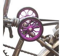 Large 82mm Wide Easy Wheels For BROMPTON folding bike in PURPLE