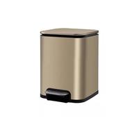 Large 8L Stainless Steel Trash Can with Lid - Pedal Type Kitchen Living Room Bathroom Office Waste Bin - Household Garbage Bin for Easy Use