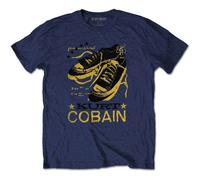 (Large (9/11 Yrs), Navy Blue) Kurt Cobain Kids Laces T Shirt