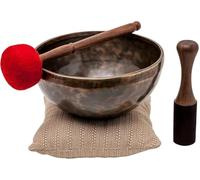 Large 9-Inch Tibetan Singing Bowl Set - Pure Bronze Sound Bowl for Meditation, Yoga, Chakra Healing with 2 Mallets and Cushion