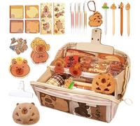 Large 9-Layer Capybara Pencil Case, Stationery Organizer Pen Box for School Supplies, Backpack Storage Category for Kids Teens Girls Boys Women Kindergarten Middle High School Students