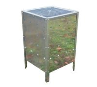 Large 90Ltr Square Incinerator Fire Bin Galvanised Garden Burning Rubbish Trash