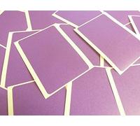 Large 99x65mm Rectangular Dark Purple Violet Colour Code Stickers, 20 Self-Adhesive Rectangles Sticky Coloured Labels