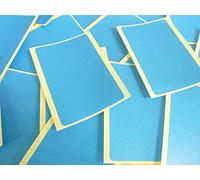 Large 99x65mm Rectangular Mid Blue Colour Code Stickers, 20 Self-Adhesive Rectangles Sticky Coloured Labels