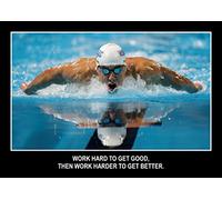 Large (A2 24inch x 16 inch)Inspirational Motivational Quote Sign Poster Print Picture(SWIMMING 2) SPORTS, BOXING, CYCLING, ATHLETICS, BODYBUILDING, TRIATHLON,BASKETBALL, FOOTBALL, RUGBY, SWIMMING, MARTIAL ARTS ETC ETC