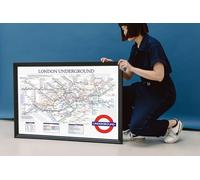 Large A2 61x42cm London Underground & Overground Poster Tube Route Graphic United Kingdom Print