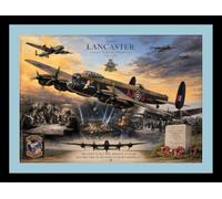 Large A3 (42cm x 29.7cm) Signed Colour Art Print Tribute to The Lancaster Bomber. Print only. Aviation Art.