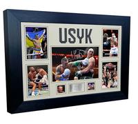 Large A3+ Oleksandr Usyk Display With Logo Undisputed World Cruiserweight Heavyweight Champion Autographed Signed Signature Photo Photograph Picture Frame Boxing Poster Gift (Cream Mount)