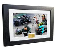 Large A3+ Print 7 Times World Champion Celebration Edition - Signed Lewis Hamilton - Mercedes-AMG Petronas - Autographed Photo Photograph Picture Frame Motor Sport Formula 1 F1 Gift