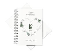 Large A4 Birthday Album Scrapbook Guest Book Boxed Green Clover Heart Any Age 18th 21st 30th 40th 50th 60th 70th (Peronalised Book)