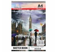 Large A4 Drawing Book, 40 Sheets of 130 GSM Paper, Spiral Bound Artist Sketch Pad Book, Durable Acid Free Sketch Paper, Beginners & Experts (A4 Sketch Pad)