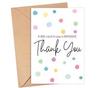 Large A4 Thank You Card Single- with Envelope - Thank You Gifts for Women - Thank You Teacher Card - Assistant Nurses Doctors Small Business Kids Friend Huge Massive