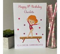 Large A5 Personalised Birthday Card Daughter Granddaughter Niece 7th 8th 9th 10th 11th 12th Gymnastics Girl Red Hair