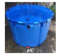Large Above Ground Circular Fish Pond with Stand - Durable Canvas Water Tank with Drain Valve for Garden, Pool, or Farm Use - Easy to Install, Ideal for Aquatic Life