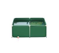Large Above Ground Fish Pond, Flexible PVC Pool with Galvanized Steel Frame for Outdoor Fish Breeding, Hydroponics & Water Storage