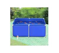 Large Above Ground Fish Pond, Flexible PVC Pool with Galvanized Steel Frame for Outdoor Fish Breeding, Hydroponics & Water Storage