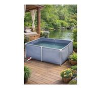 Large Above Ground Fish Pond, Thick PVC Canvas Pool with Galvanized Steel Frame, Outdoor Aquarium Container for Koi & Water Storage