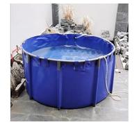 Large Above-Ground PVC Fish Pond Pool, Collapsible Circular Design, 1400L Capacity for Koi Culture, Agricultural Irrigation & Water Storage (1.5x0.8m)