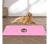 Large Absorbent Quick Dry Pet Feeding Mat - No Stains Easy Clean Food & Water Bowl Mat for Messy Drinkers