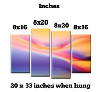 Large Abstract Breeze - Split Canvas Wall Art Pictures Home Interiors