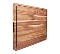 Large Acacia Wood Cutting Boards for Kitchen, 24 x 18 Inch Extra Large Wooden Cutting Board with Juice Groove, Reversible Butcher Block Cutting Board for Meat and Veggies