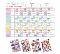 Large Academic Wall Planner, Vertical Offset Paper Calendar for Planning | Minimalist Modern Design, Long-term Overview, Suitable for Office Teams, Project Managers, Break Areas and Staff Rooms