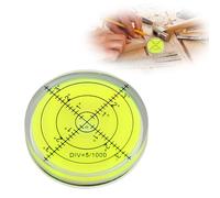 Large Acrylic Bullseye Bubble Spirit Level, 60mm Circular Spirit Level Precision ±0.5mm Accuracy Lightweight Surface Level Tool Durable Construction for Caravans Tripods Cameras DIY Professional Use