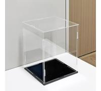 Large Acrylic Display Case for Collectibles, Hight Transparent Display Box for DIY Crafts House Kit, Protect Your Collectibles From Dust with A Clear Showcase(H25cm,LxW 25x25cm)