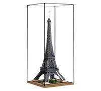Large Acrylic Display Case for LeGo 10307 Eiffel Tower,Transparent Collection Box,Alloy,Dustproof Storage Case, Size:60 * 60 * 155cm(No Model) (Wooden base)