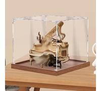Large Acrylic Display Case, Wooden Base Figures Protective Showcase 30 10 20 40 50 60 Cm - Commercial/ Residential, Transparent Showbox Storage Containers(10x10x18in(25x25x46cm))