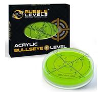 Large Acrylic Precision Bullseye Spirit Level | 60mm Diameter, Degrees, Circular, Surface Level - Bulls Eye Level for Caravans (Supplied in a Gift Box) (Acrylic)