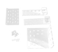 Large Acrylic Turtle Basking Platform, Transparent Tortoise Resting Terrace for Aquarium Fish Tank, Adjustable Hook Mounting, Reptile Climbing Ladder with Screws and Nuts (TB)