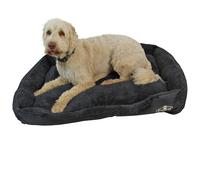 (Large) Actiaspet Faux Fur Pet Bed Black/Grey