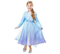 (Large (Age 7-8)) Child Deluxe Elsa Dress Girls Costume - Frozen 2