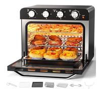 Large Air Fryer Oven 36L Rotisserie, Multi-function Countertop Convection Airfryer Oven Knob Control, 7 Accessories, Oil-Less Cooking, Air Fryer 100°C-230°C Temp & 60 Mins Timer, 1800W