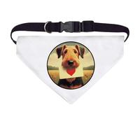 Large 'Airedale Terrier Love Note' Dog/Cat/Pet Bandana (PD00063904)