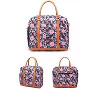 Large Airport Handbag for Women Multiply compartment pockets trolley Sleeve Designer Style (Pink)