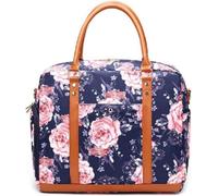 Large Airport Handbag for Women Multiply compartment pockets trolley Sleeve Designer Style (Purple)