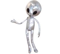 Large Alien Plush Soft Pillow, Cute Silver Stuffed Animal Toy, Creepy Figure, Cartoon Extraterrestrials Plushies Ghost Doll Gifts/25.6''