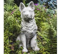 Large Alsatian/german Shepherd Dog Stone Cast Garden Ornament