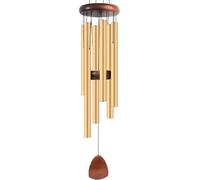 Large Aluminium Wind Chimes 37" Inches to Create a Zen Atmosphere Suitable for Outdoor, Garden, Patio Decoration. Classic Black Wind Chimes with Wind Catcher Suitable as A Gift for Unisex (Gold)