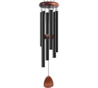 Large Aluminium Wind Chimes 37" Inches to Create a Zen Atmosphere Suitable for Outdoor, Garden, Patio Decoration. Classic Black Wind Chimes with Wind
